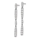 14k White Gold 1 carat Lab Grown Diamond VS/SI+ G+ Complete Dangle Post Earrings